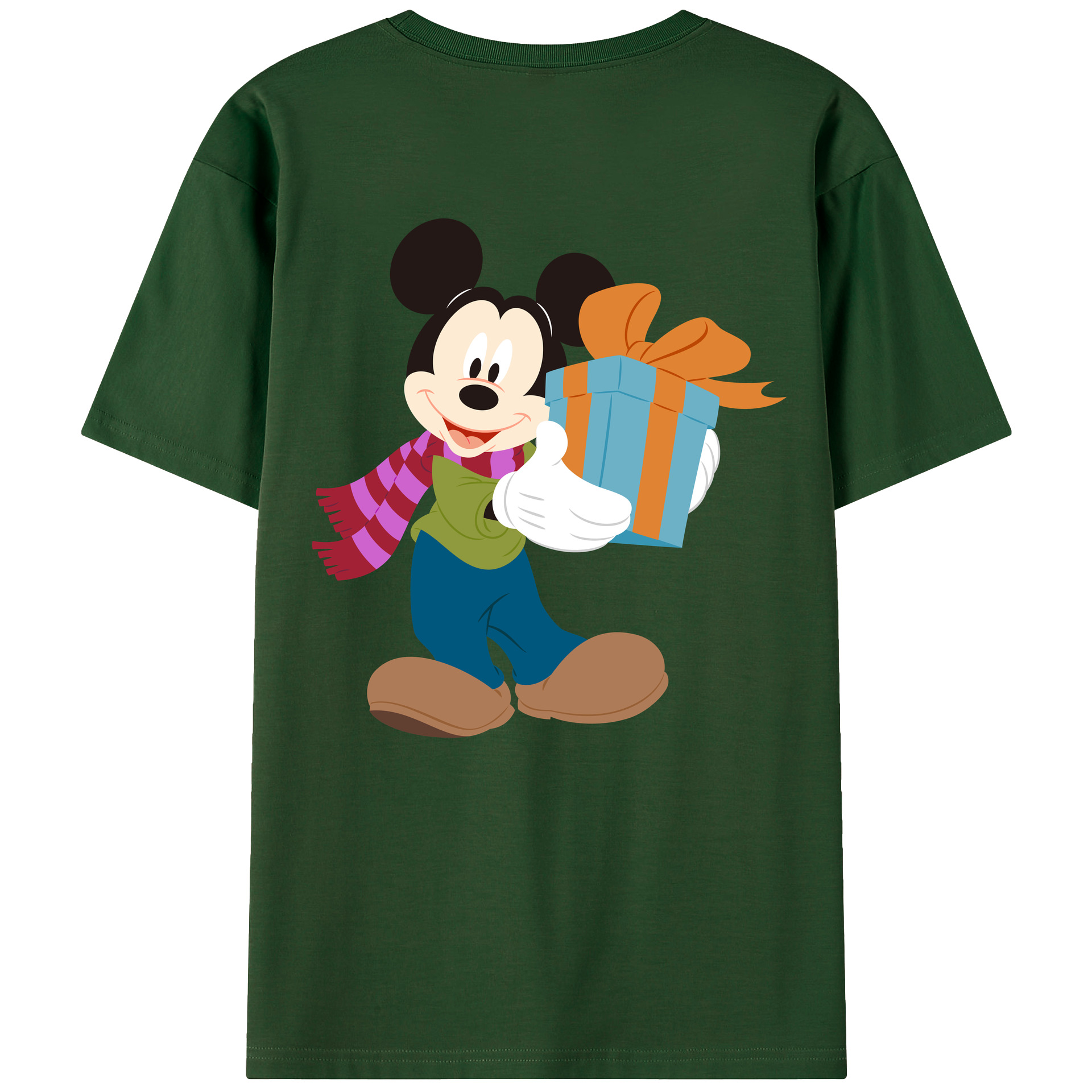 （画像用） ミッキーマウス Mickey Mouse 綿100％半袖Tシャツ（背面プリント）